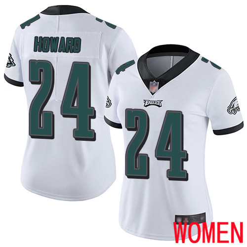 Women Philadelphia Eagles #24 Jordan Howard White Vapor Untouchable NFL Jersey Limited Player Football->nfl t-shirts->Sports Accessory
